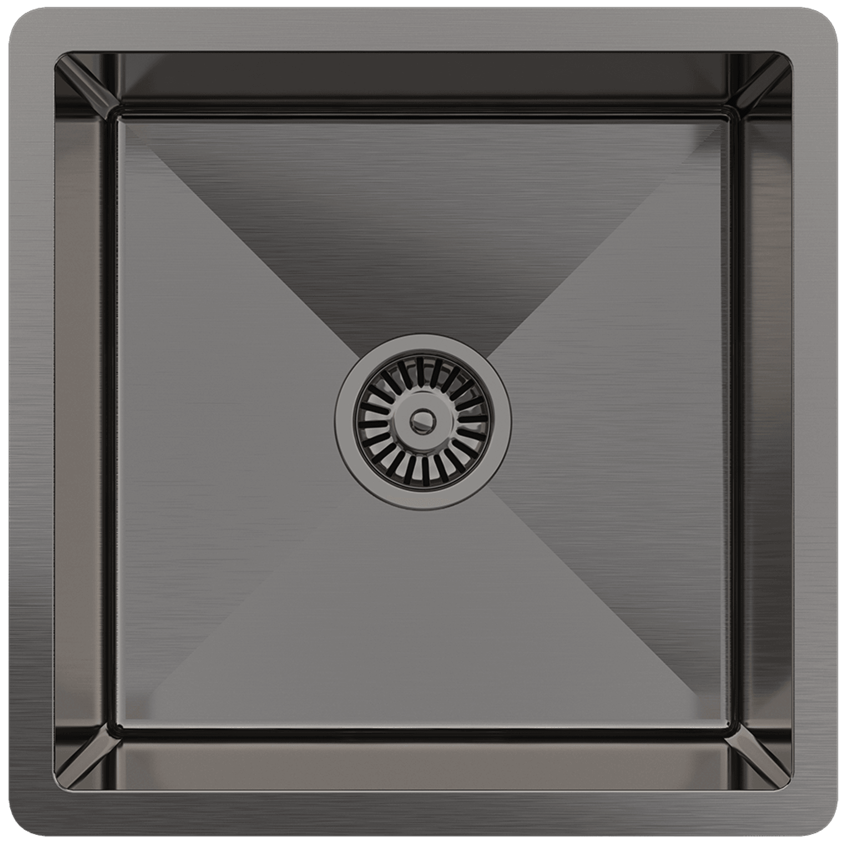 Brushed Gunmetal Nala 450x450 Single Bowl Sink gallery detail image