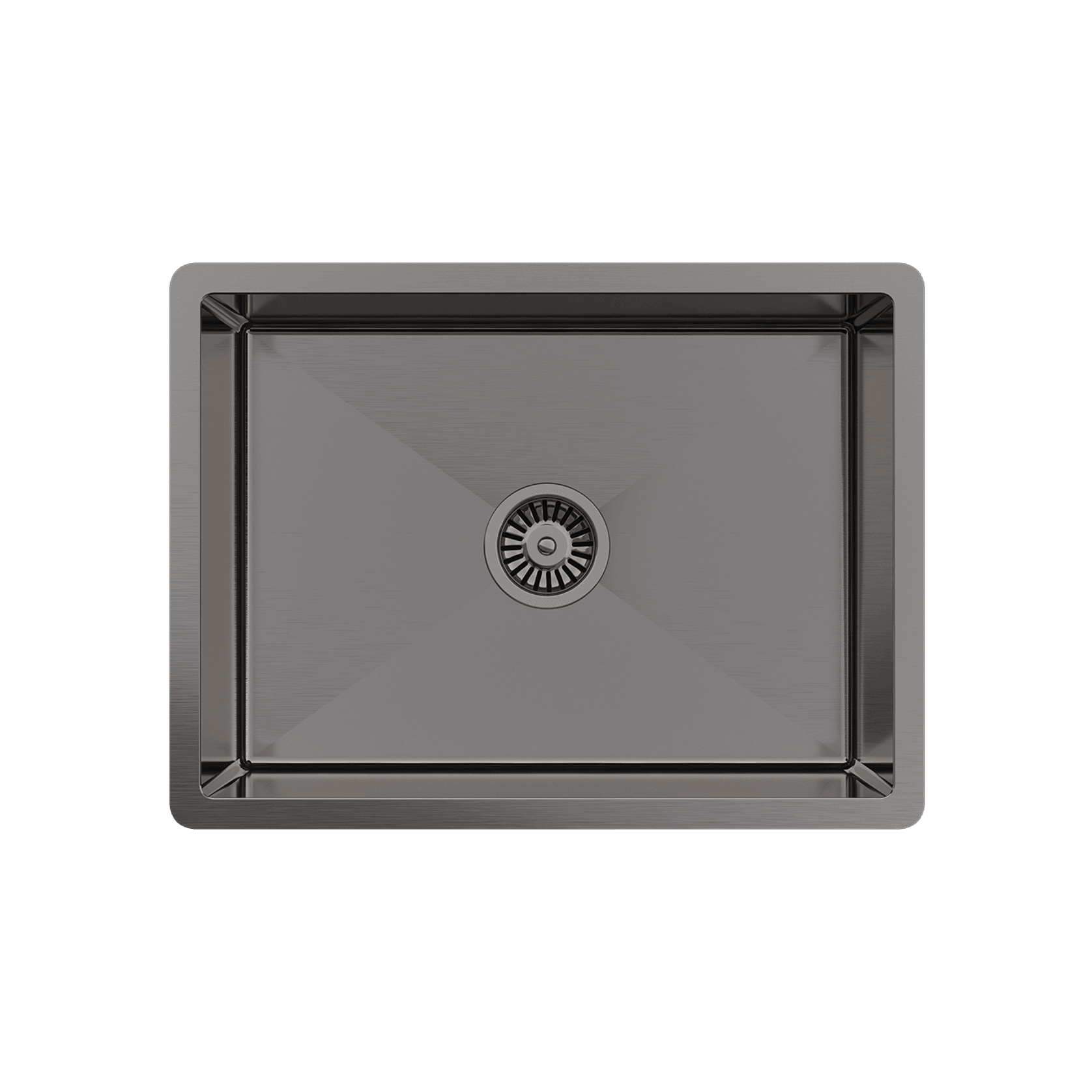 Brushed Gunmetal Willow 600x450 Medium Single Bowl Sink gallery detail image