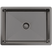 Brushed Gunmetal Willow 600x450 Medium Single Bowl Sink gallery detail image