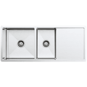 Logan 1075x450 Single & Qtr Bowl with Drain Board Sink gallery detail image