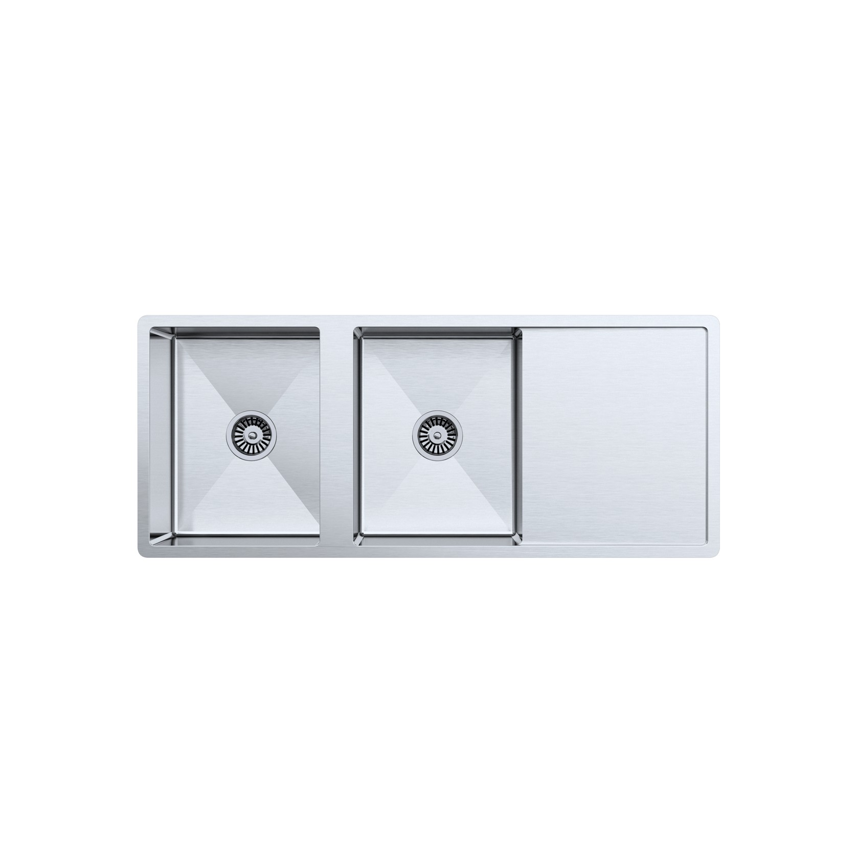 Theo 1200x500 Double Bowl with Drain Board Sink gallery detail image