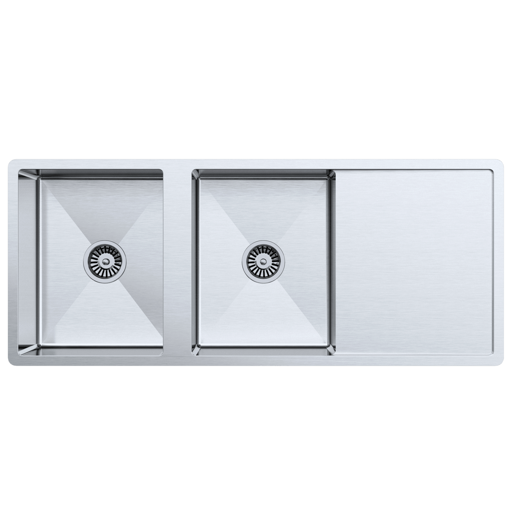 Theo 1200x500 Double Bowl with Drain Board Sink gallery detail image