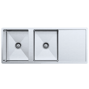 Theo 1200x500 Double Bowl with Drain Board Sink gallery detail image