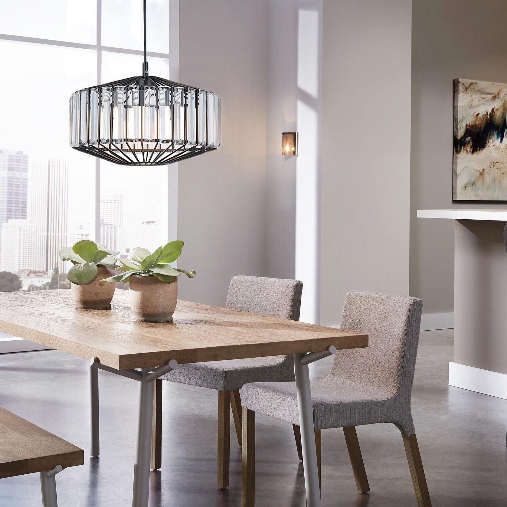 Butler Crystal Pendant Light - Black gallery detail image