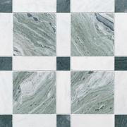 Gingham Daintree, Oriental White and Taj Green gallery detail image