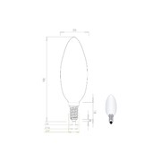 LED Candle Filament Bulb C35 gallery detail image
