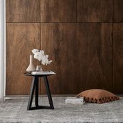 Cannes Round Hardwood Side Table | Black gallery detail image