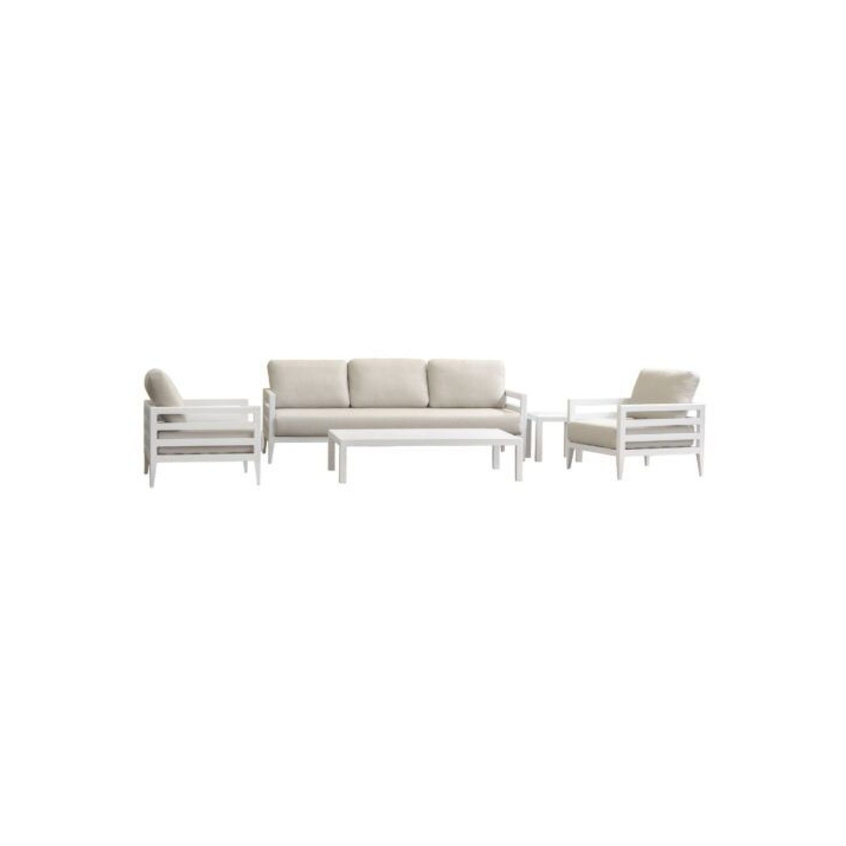 Capri 5pc Lounge Set - White gallery detail image