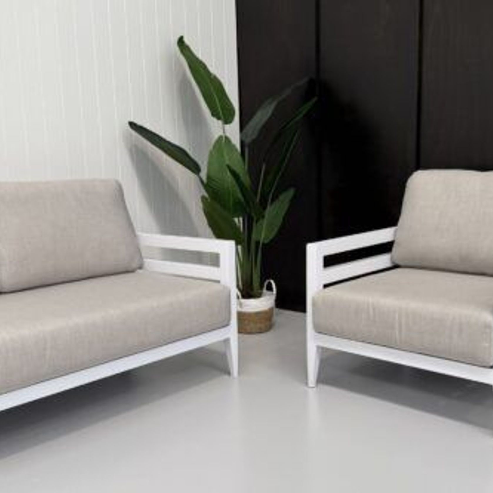 Capri 5pc Lounge Set - White gallery detail image