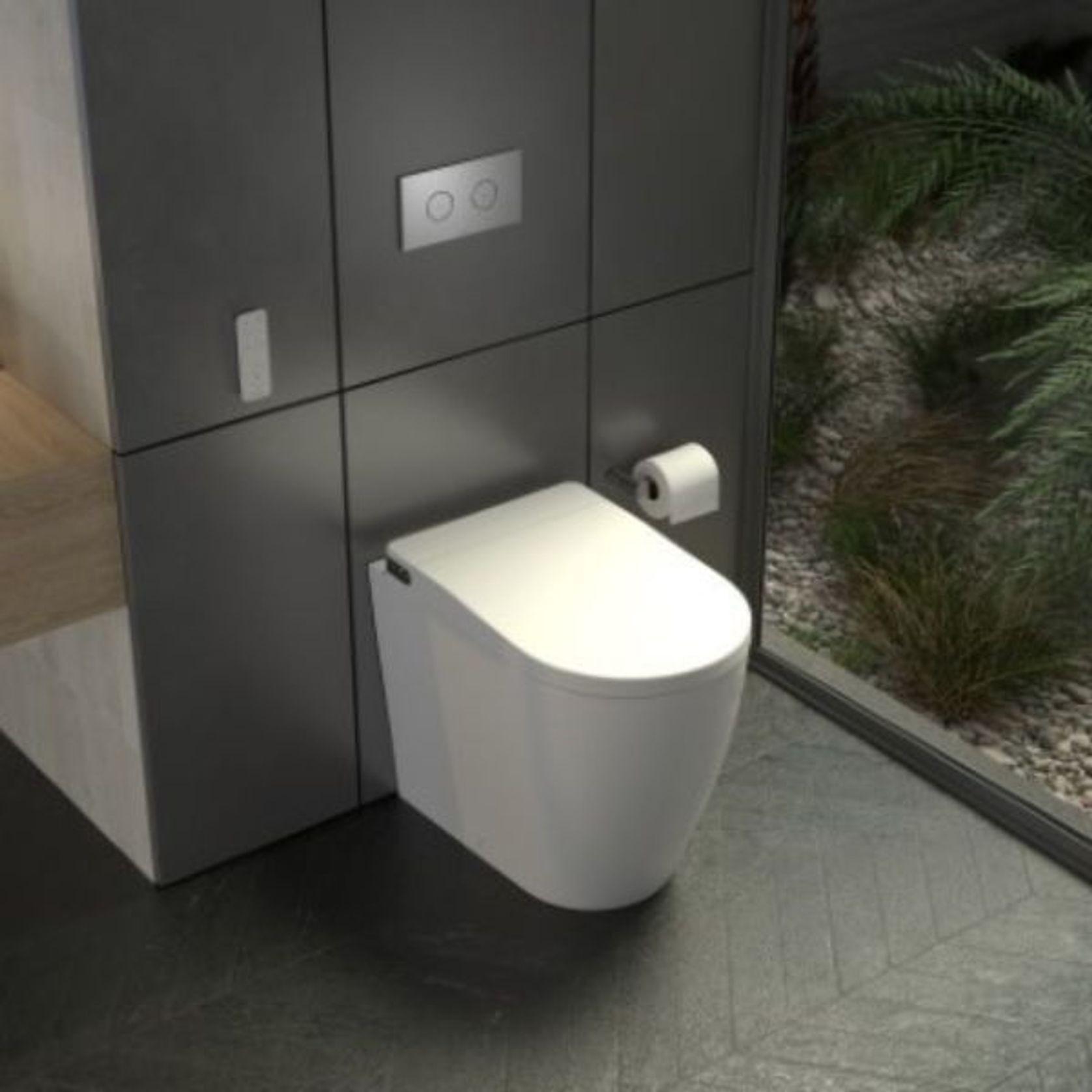 Caroma Urbane II Invisi Series II Wall Faced Bidet Suite gallery detail image