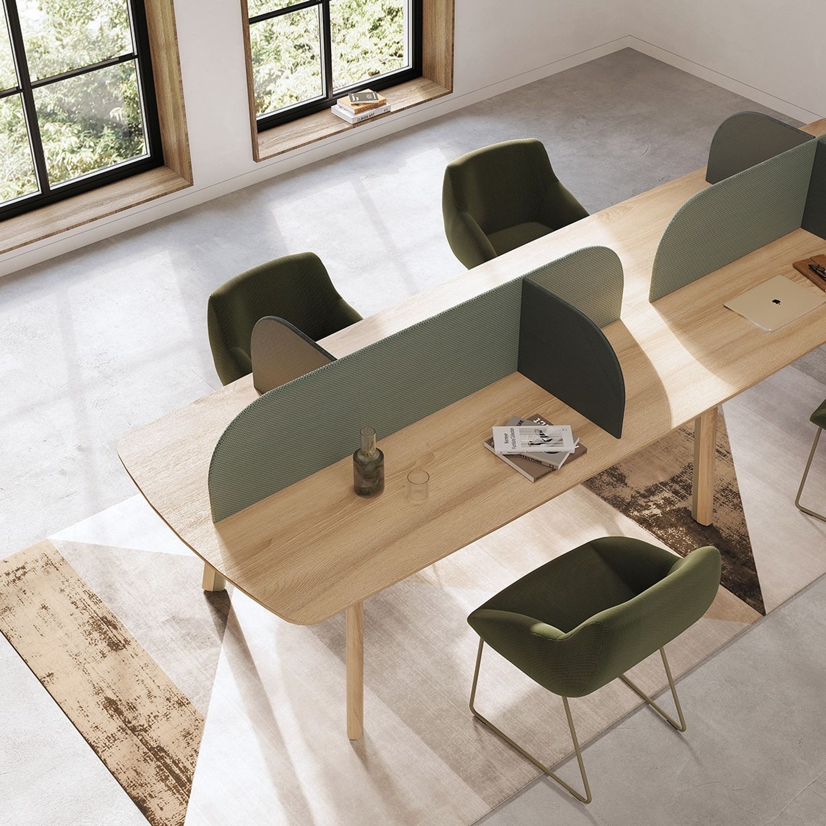 Metro II Multi-Part Tabletop | Double Leg Profile gallery detail image