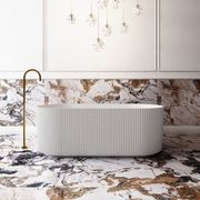V-Groove Round Bath Matte White gallery detail image