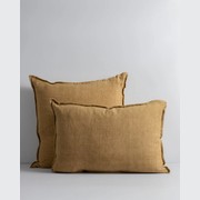 Baya Cassia Handwoven 100% Linen Cushion - Cumin | Square gallery detail image