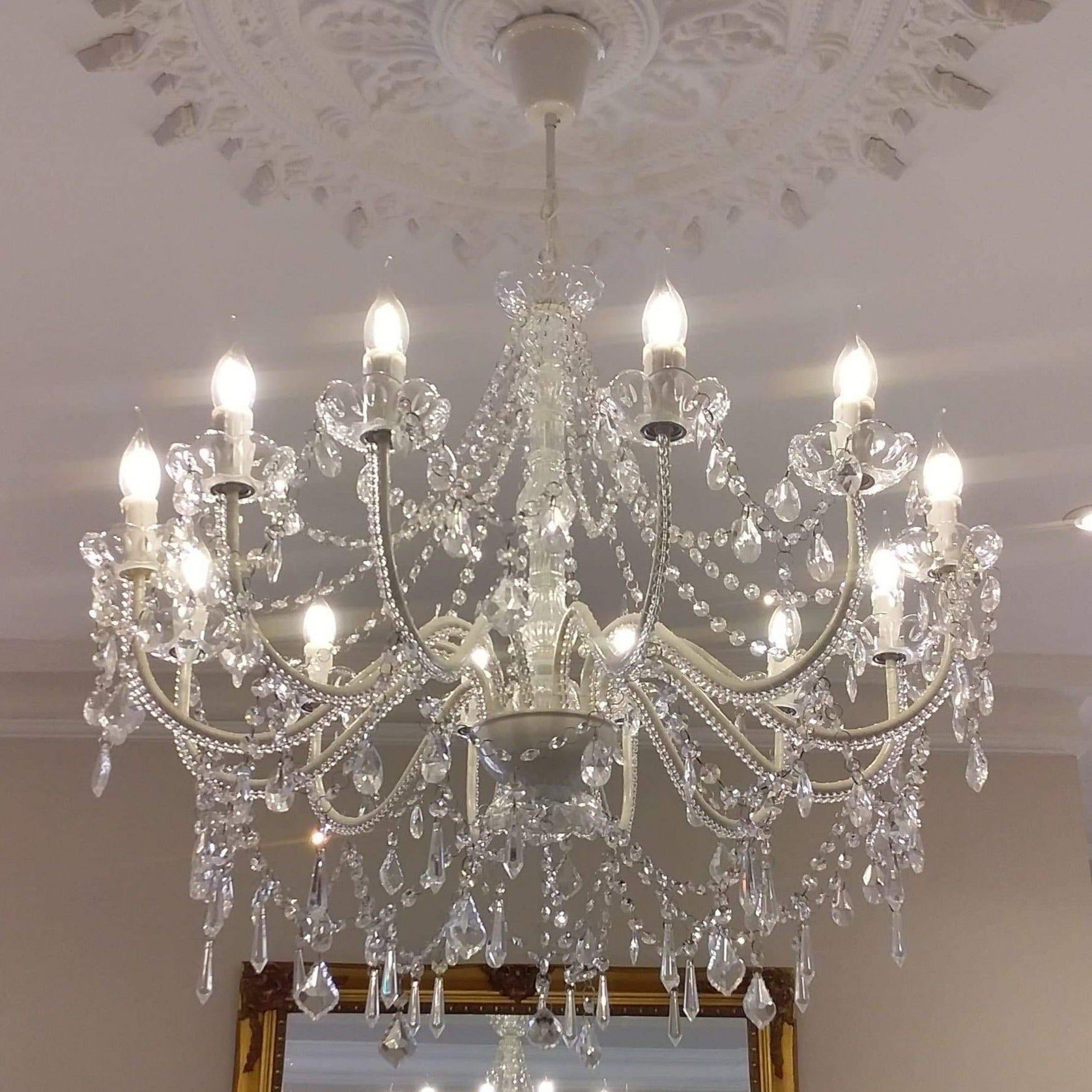 Cassie Chandelier 12 Light - Glass Crystals gallery detail image