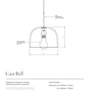 Ceramic Pendant Bell Light Large gallery detail image