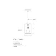 Ceramic Cylinder Pendant Light Small gallery detail image