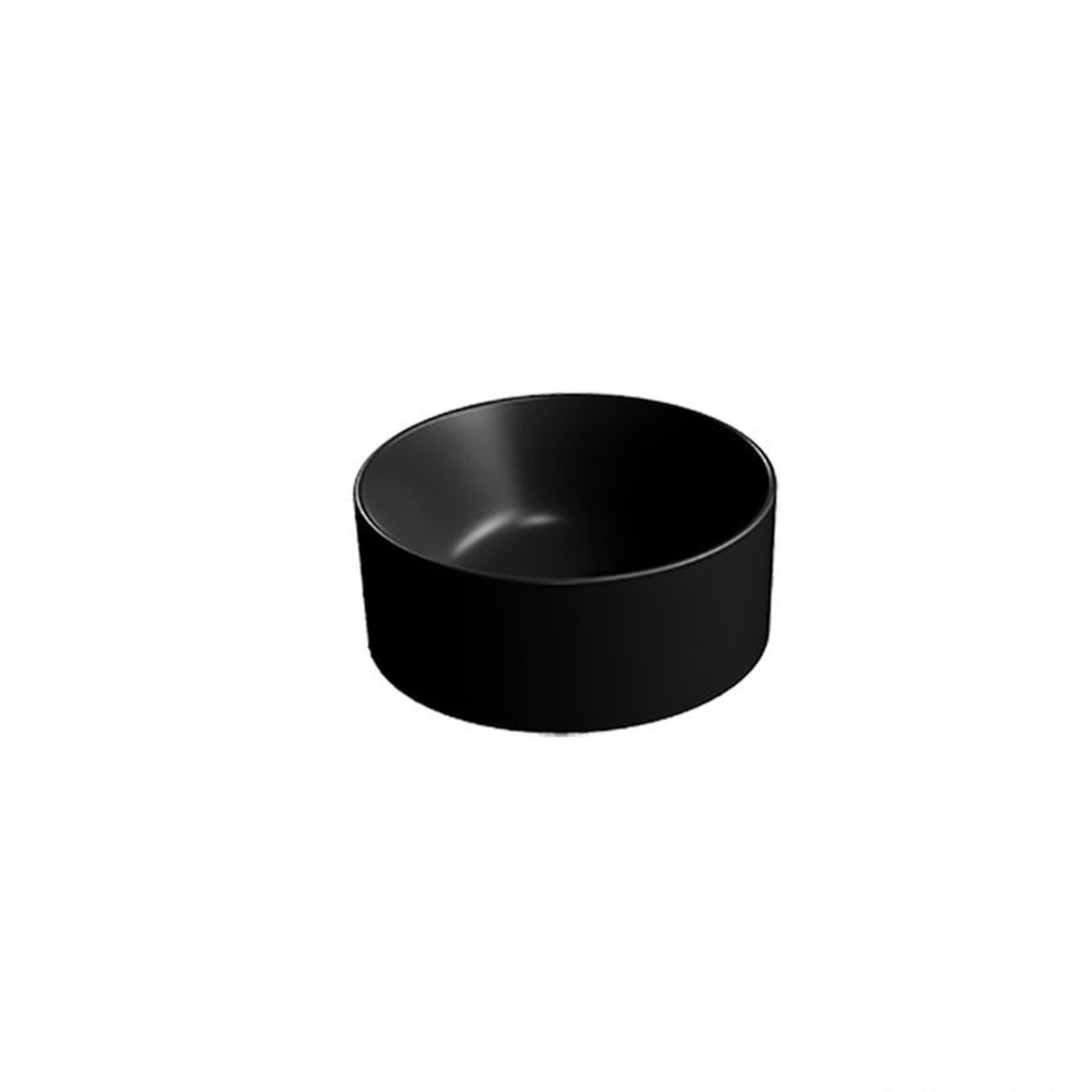 Kube 32 Round Matt Black Basin gallery detail image