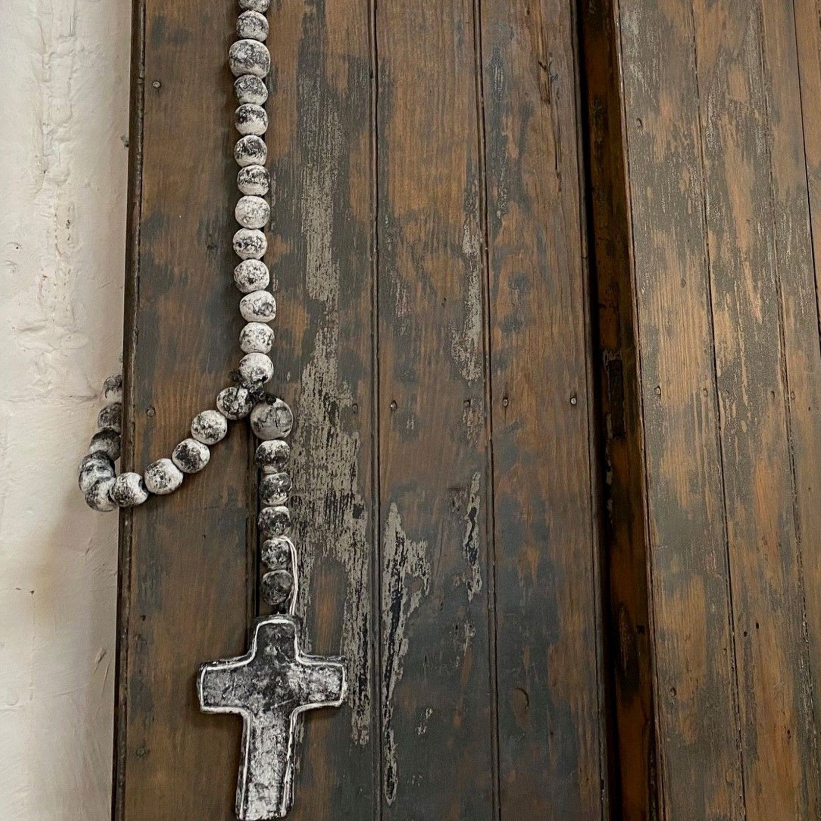 Blackwash Rosary Beads & Cross Clay gallery detail image