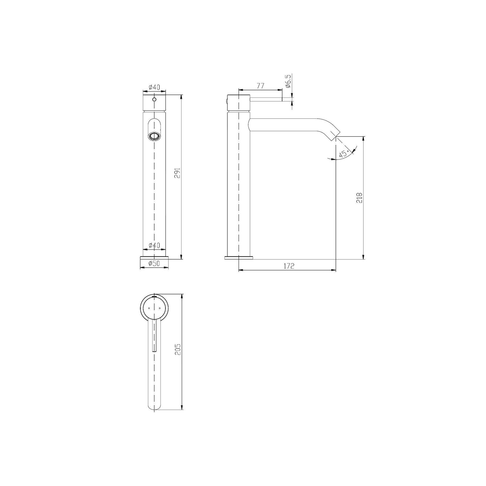 Unika Hali High Rise Basin Mixer gallery detail image