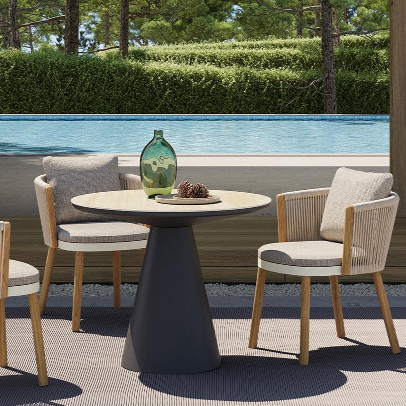 Chloe Outdoor Dining Chair - Beige gallery detail image