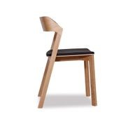 Merano Dining Chair - Natural Oak - Black Pad - by TON gallery detail image