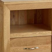 Chamfer Natural Solid Oak 1 Drawer Bedside Table gallery detail image