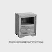 Chamfer Natural Solid Oak 1 Drawer Bedside Table gallery detail image