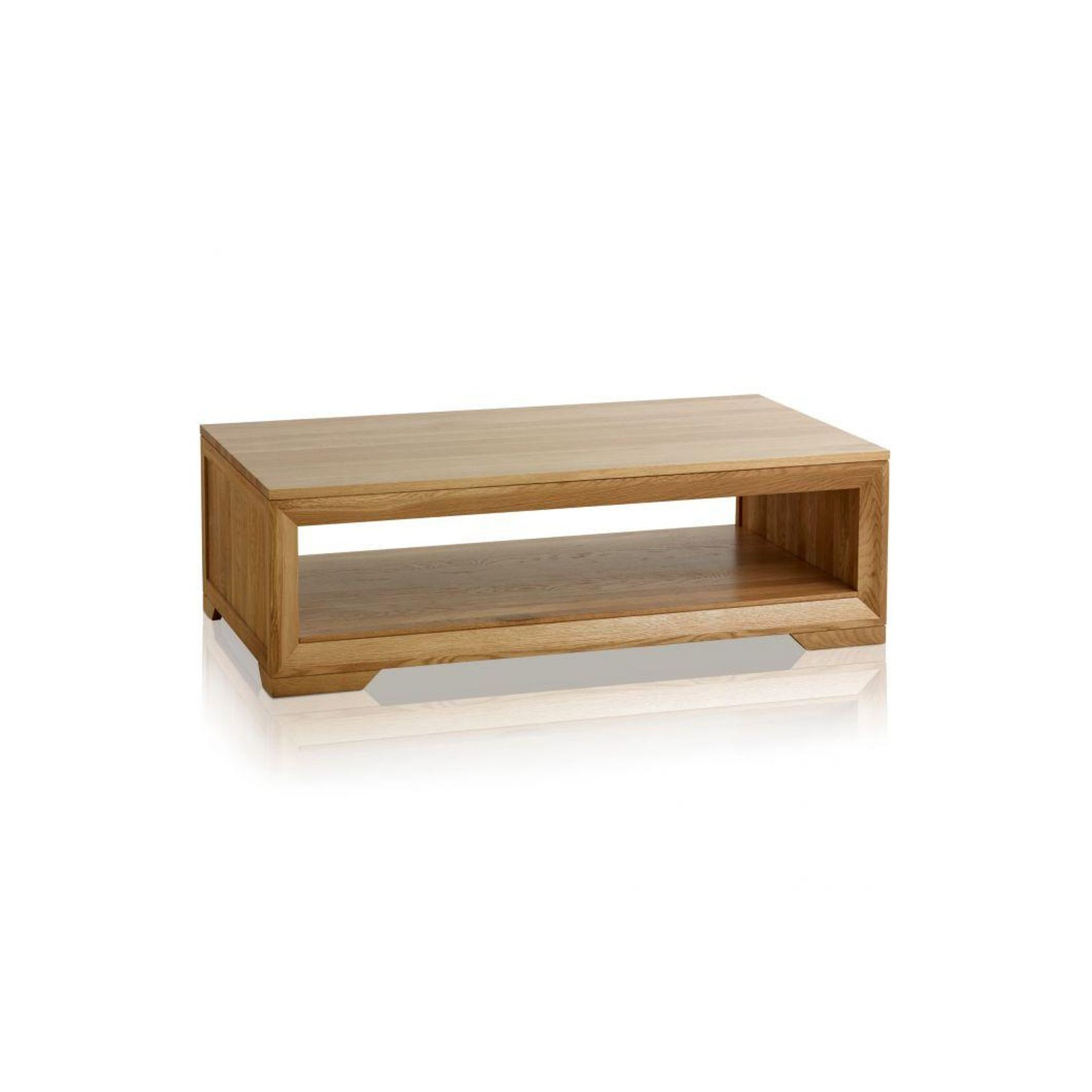 Chamfer Natural Solid Oak Coffee Table Clearance ArchiPro NZ