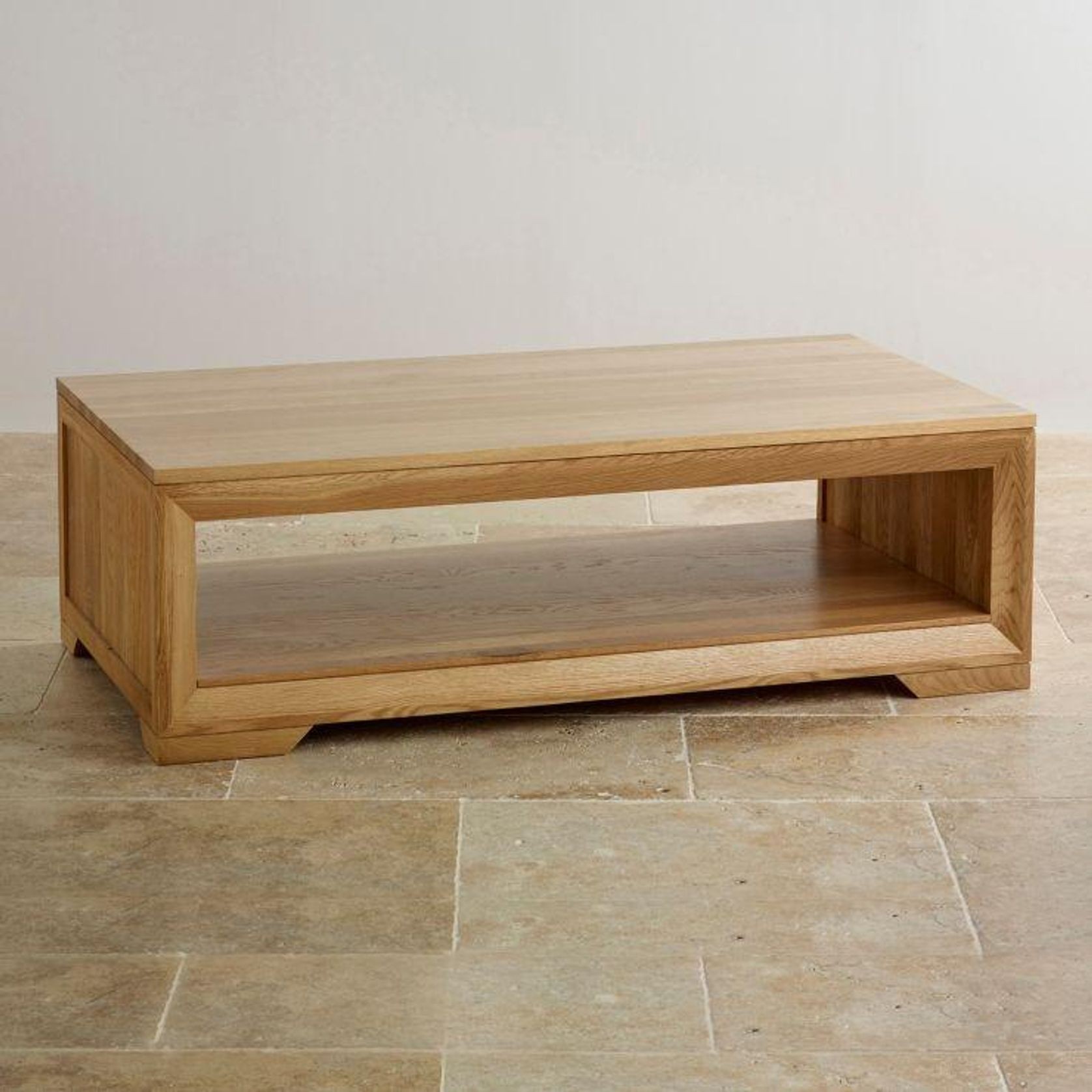 Chamfer Natural Solid Oak Coffee Table Clearance ArchiPro NZ