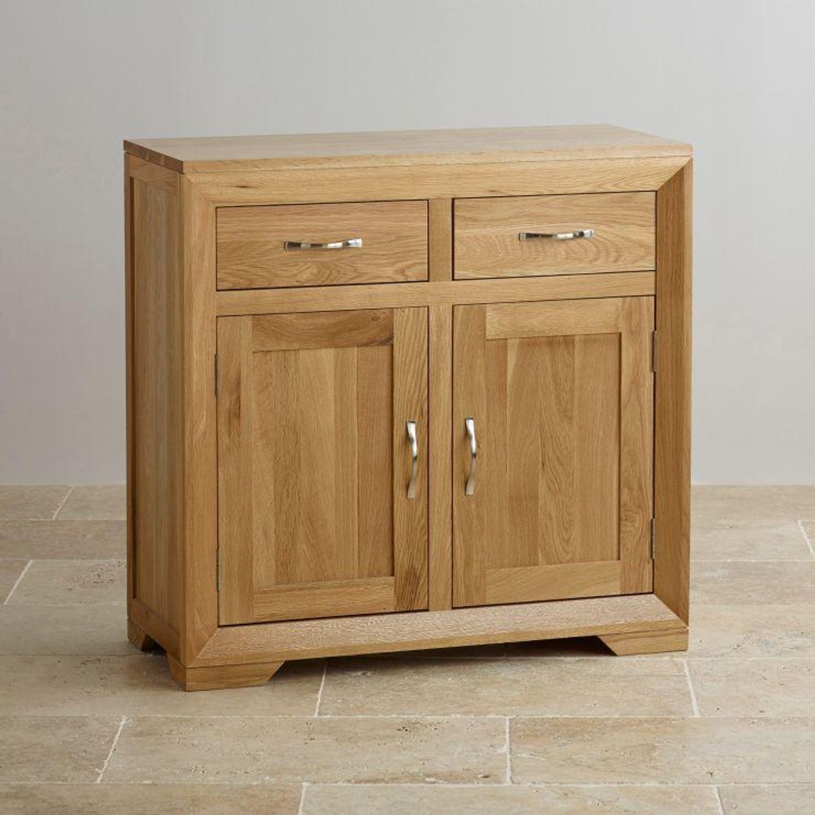 Chamfer Solid Oak Small Sideboard gallery detail image