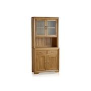 Chamfer Natural Solid Oak Small Sideboard With Hutch Dresser gallery detail image