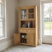 Chamfer Natural Solid Oak Small Sideboard With Hutch Dresser gallery detail image