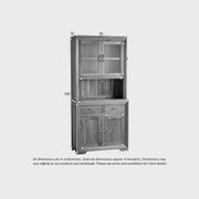 Chamfer Natural Solid Oak Small Sideboard With Hutch Dresser gallery detail image
