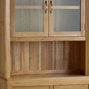 Chamfer Natural Solid Oak Small Sideboard With Hutch Dresser gallery detail image