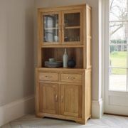 Chamfer Natural Solid Oak Small Sideboard With Hutch Dresser gallery detail image