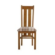 Rustic Solid Oak Dining Chair Fabric Pad gallery detail image