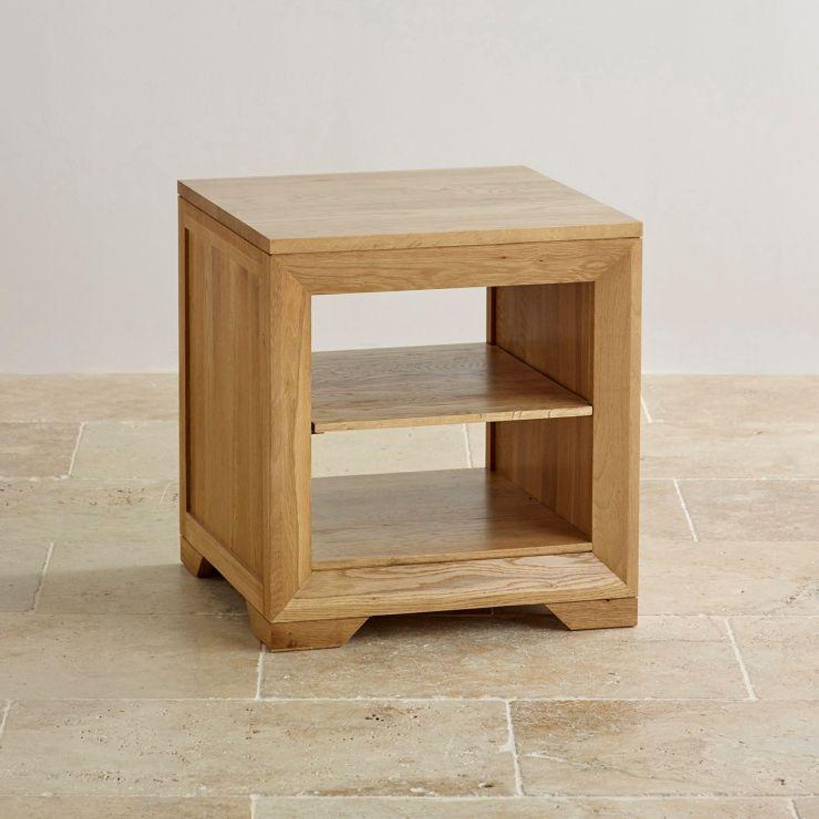 Chamfer Natural Solid Oak Lamp Table gallery detail image