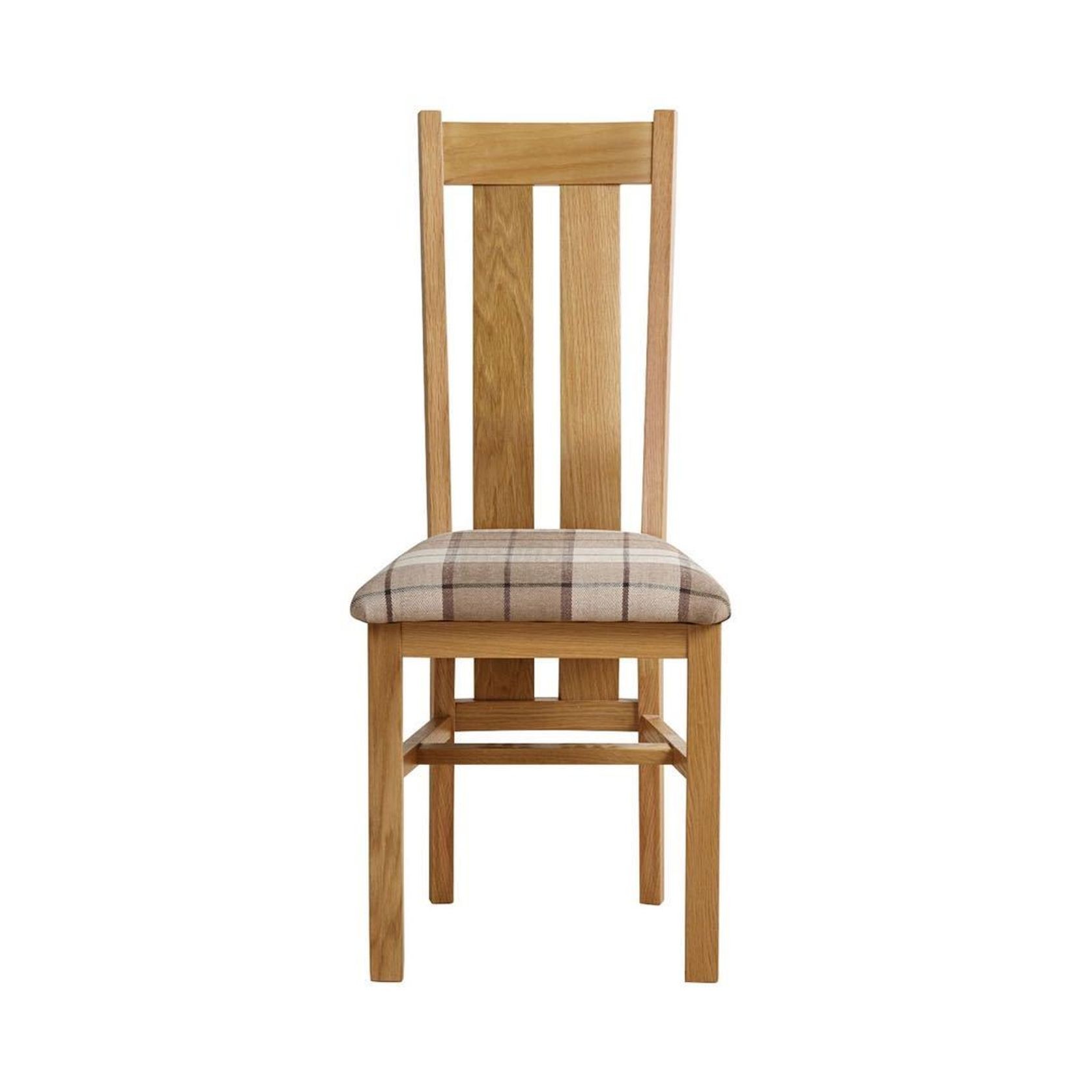 Solid Oak Dining Chair Fabric Pad gallery detail image