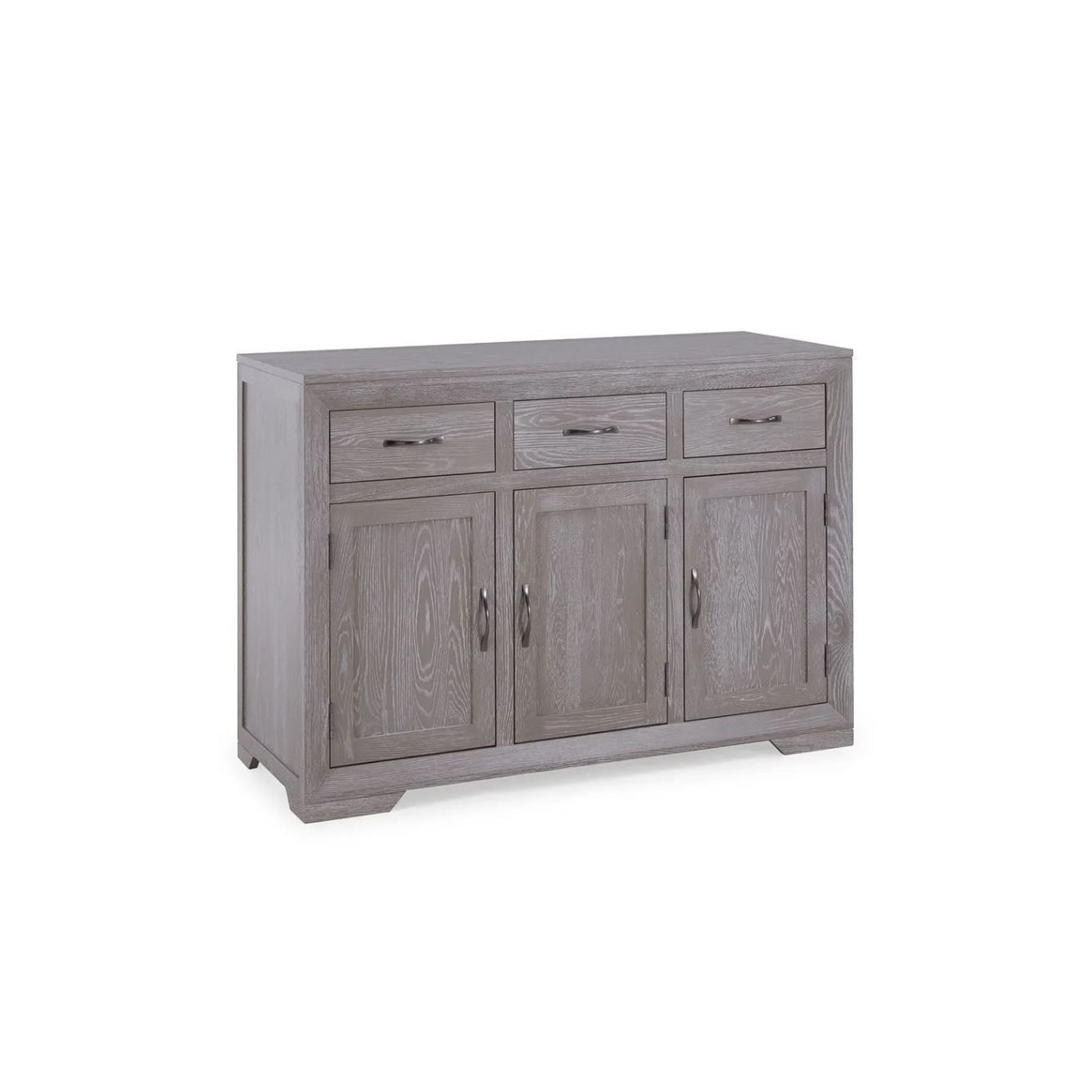 Chamfer Solid Oak Large Sideboard In Grey Wash gallery detail image