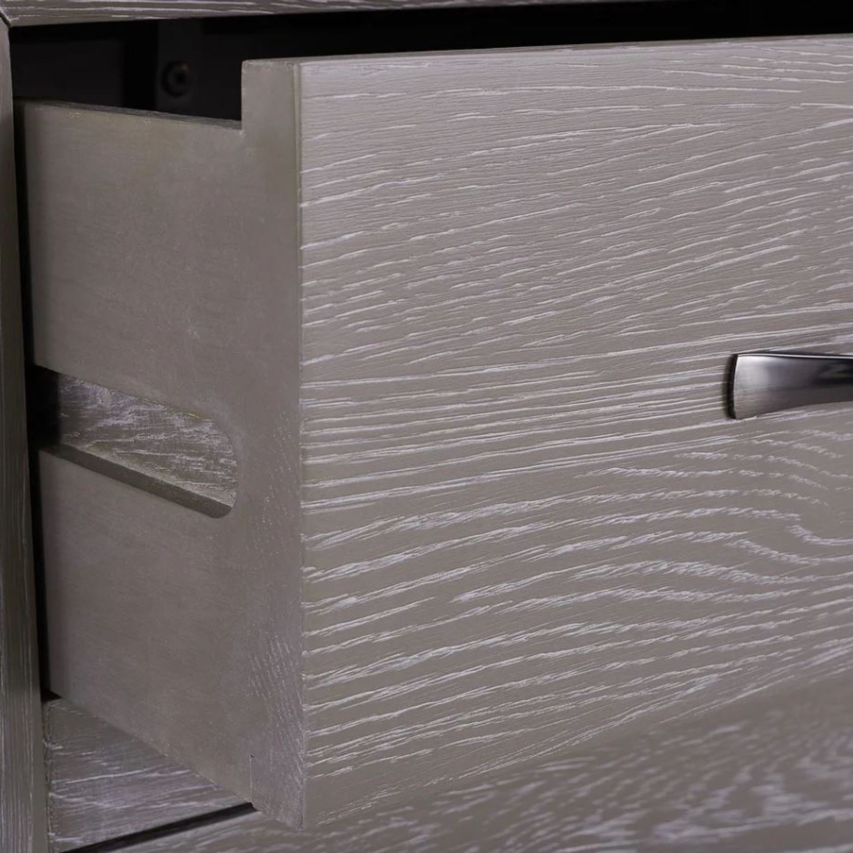Chamfer Solid Oak Small Sideboard gallery detail image