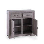 Chamfer Solid Oak Small Sideboard In Grey Wash gallery detail image