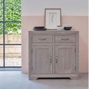 Chamfer Solid Oak Small Sideboard In Grey Wash gallery detail image