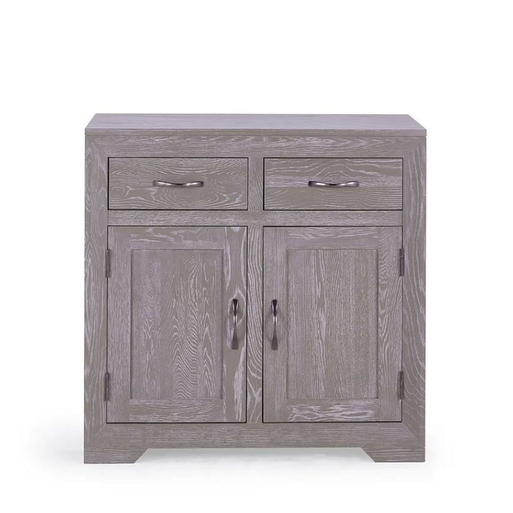 Chamfer Solid Oak Small Sideboard In Grey Wash gallery detail image