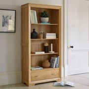 Chamfer Natural Solid Oak Large Bookcase gallery detail image