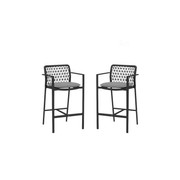 Set of 2 - Verona Outdoor Barstool - Charcoal gallery detail image