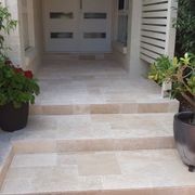 12mm Classic Linen Travertine French Pattern Tiles  - Tumbled & Unfilled  - Select Grade gallery detail image