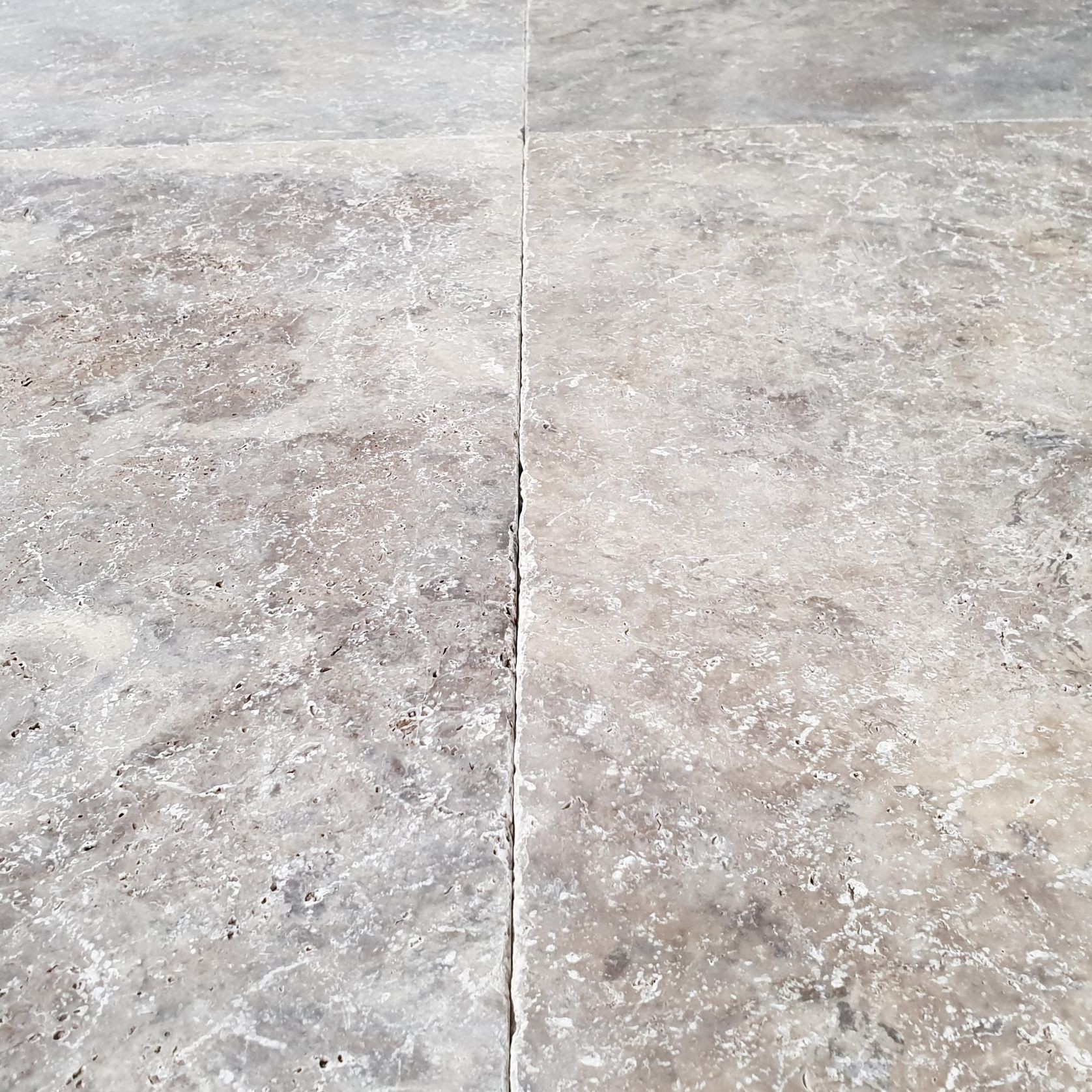 12mm Classic Silver Travertine French Pattern gallery detail image
