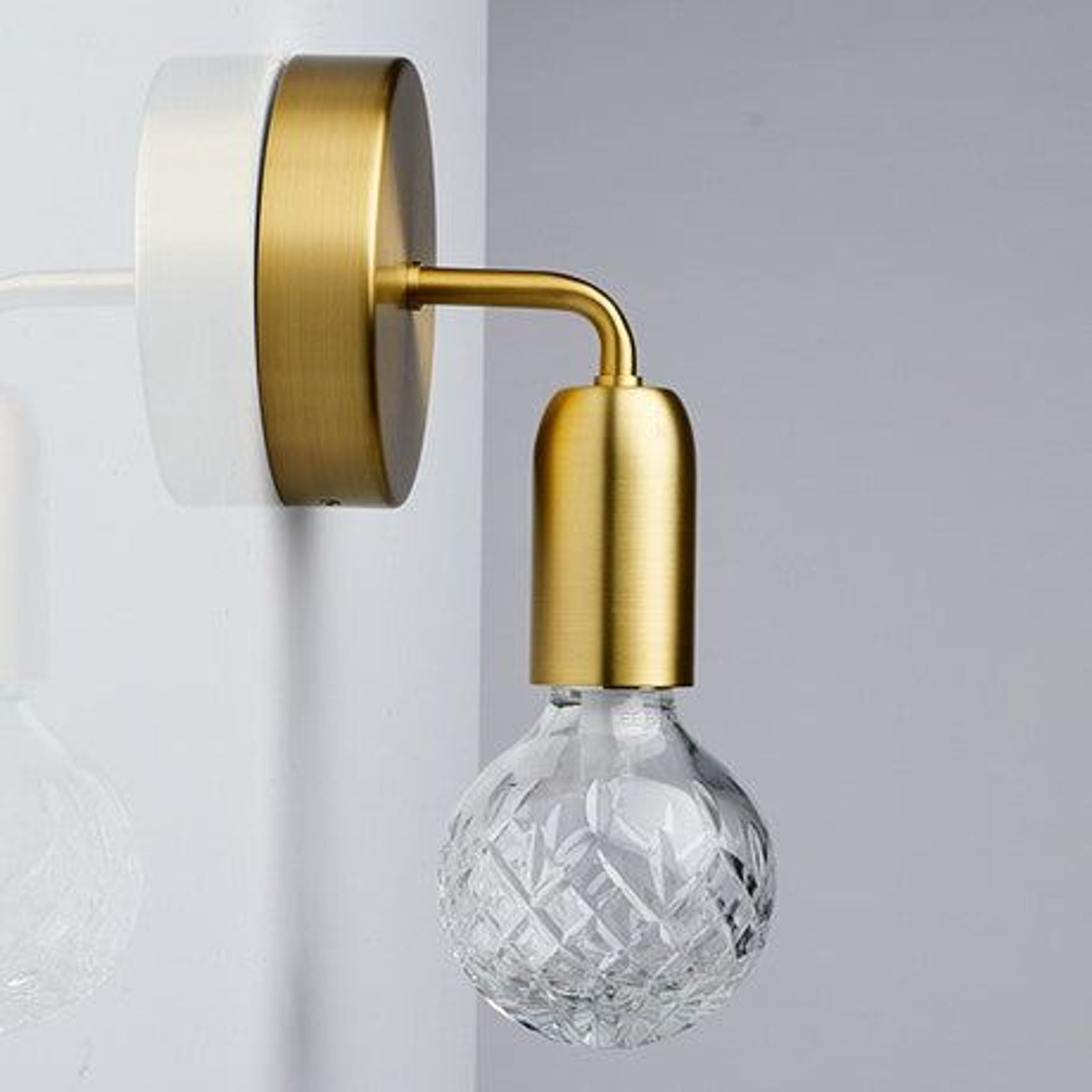 Clear Crystal Bulb wall light gallery detail image