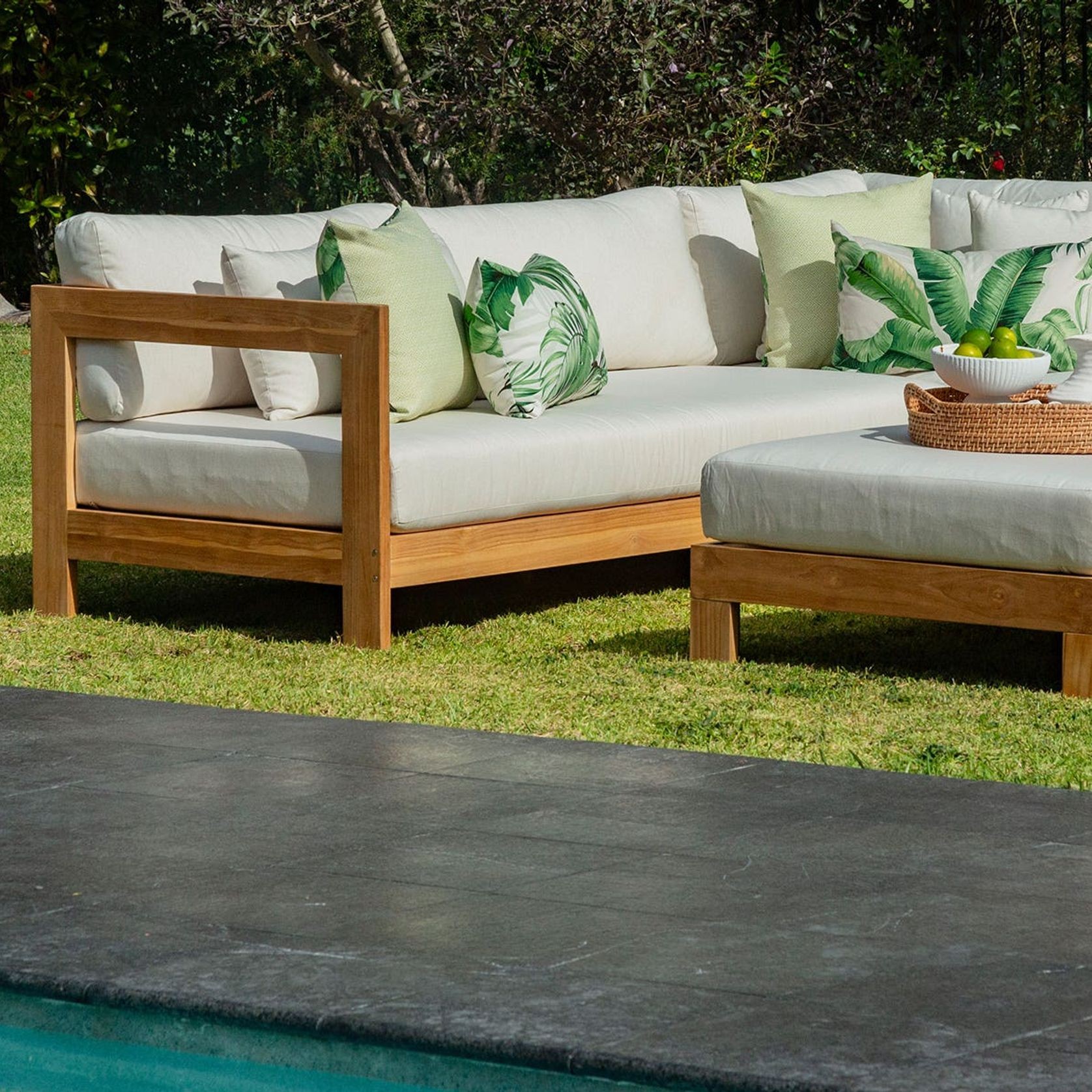Coast 8 Seater Teak Outdoor Modular Lounge Setting gallery detail image