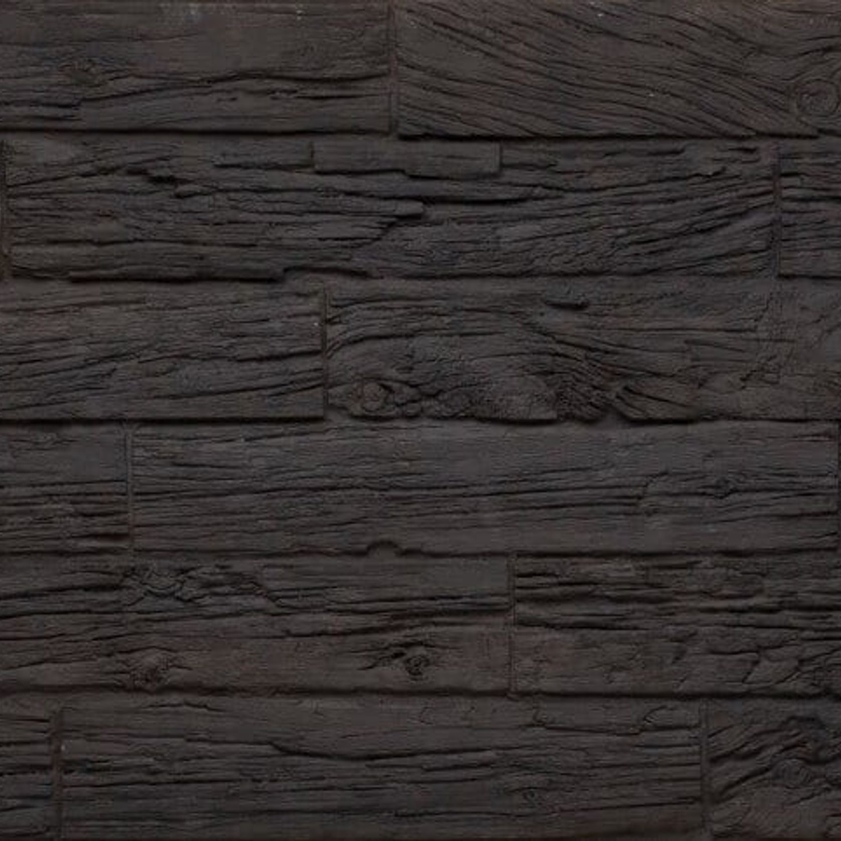 Wooden Sleeper Wall Panels by Muros | Black Stain Wood gallery detail image